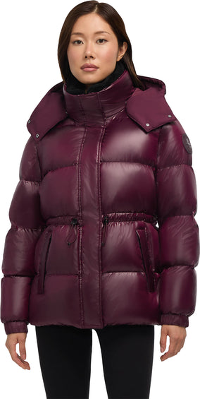 Pajar Manteau matelassé avec capuchon amovible et plastron en fausse fourrure sherpa Halo - Femme
