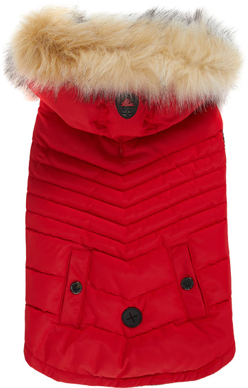 Pajar Manteau avec capuchon en fausse fourrure pour chiens Toby