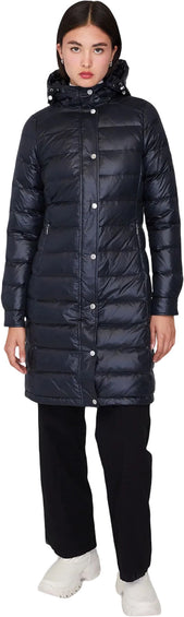 Quartz Co. Manteau à capuchon longue en duvet léger Dorothy - Femme