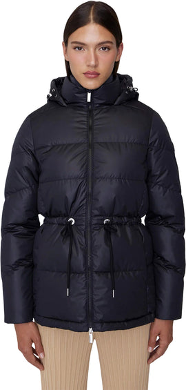 Quartz Co. Manteau en duvet légère à capuchon et taille cintrée Isabela - Femme