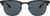 Ray-Ban Lunettes de soleil Clubmaster Metal - Matte Black On Black - Blue