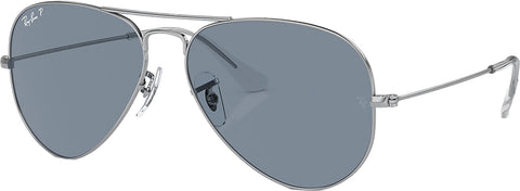 Ray-Ban Lunettes de soleil polarisées Aviator Mirror - Polished Silver - Verres Grey - Unisexe