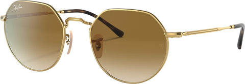 Ray-Ban Lunettes de soleil Jack - Polished Arista Gold - Verres Brown