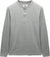Reigning Champ Chandail ajusté 1x1 Slub Henley - Homme - Heather Grey