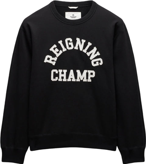 Reigning Champ Chandail en molleton à col rond en tissu éponge mi-épais Arch Logo - Homme