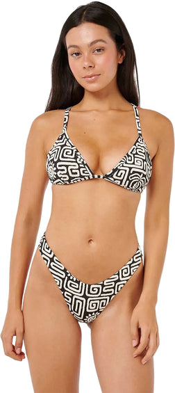 Rip Curl Bas de bikini à couverture minimaliste en jacquard Sunset - Femme