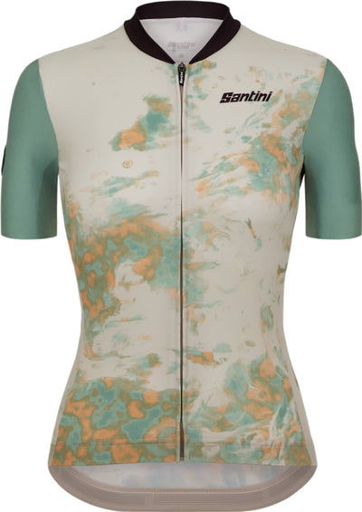 Santini Maillot à manches courtes coupe ajustée Marble - Femme