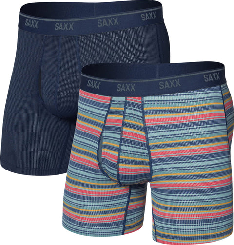 SAXX Caleçon boxeur avec braguette paquet de 2 Quest Quick-Dry Mesh - Homme