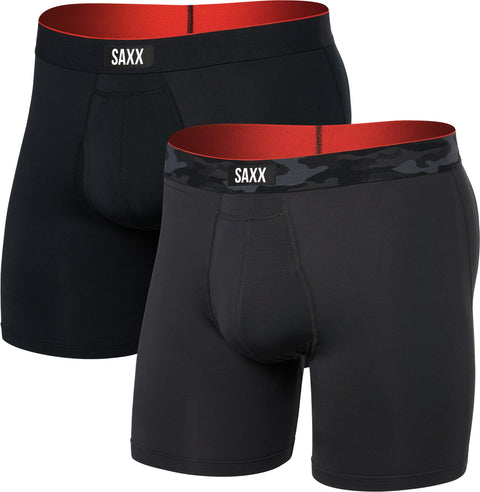 SAXX Caleçon boxeur avec braguette paquet de 2 Multi-Sport Mesh Performance 6