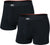 SAXX Boxeur court avec braguette paquet de 2 Vibe Xtra Soft Comfort - Homme - Black