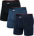 SAXX Caleçon boxeur avec braguette Vibe Xtra 6 po - Lot de 3 - Homme - Dark Denim - Navy - Black