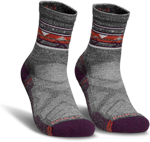 Smartwool Chaussettes de randonnée mi-mollet à matelassage léger et motif ethnique - Femme