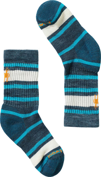 Smartwool Chaussettes de randonnée mi-mollet à matelassage léger Classic Striped - Enfant