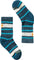 Smartwool Chaussettes de randonnée mi-mollet à matelassage léger Classic Striped - Enfant - Twilight Blue