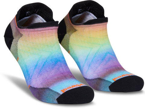 Smartwool Socquettes de course sans matelassage arc-en-ciel Pride - Femme