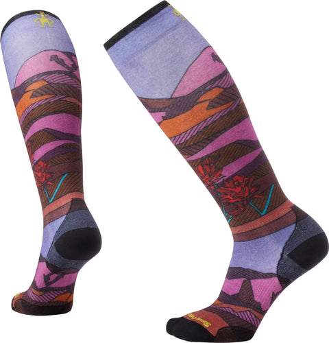 Smartwool Chaussettes de ski sous-genou coussin zéro avec imprimé Floral Field - Femme