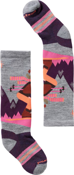 Smartwool Chaussettes de sports d'hiver sous-genou à matelassage intégral et motif Mountain Moose - Enfant