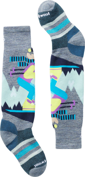 Smartwool Chaussettes de sports d'hiver sous-genou à matelassage intégral et motif Mountain Moose - Enfant