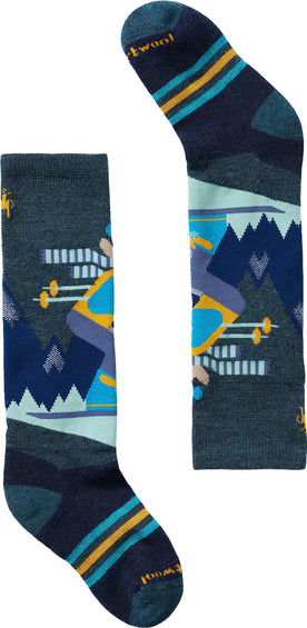 Smartwool Chaussettes de sports d'hiver sous-genou à matelassage intégral et motif Mountain Moose - Enfant