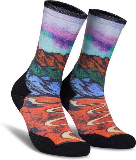 Smartwool Chaussettes mi-mollet Trail Run Targeted Cushion Singletrack Print - Unisexe