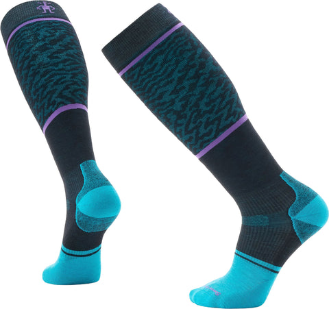 Smartwool Chaussettes de snowboard sous-genou coussin ciblé avec imprimé Retro Line - Unisexe