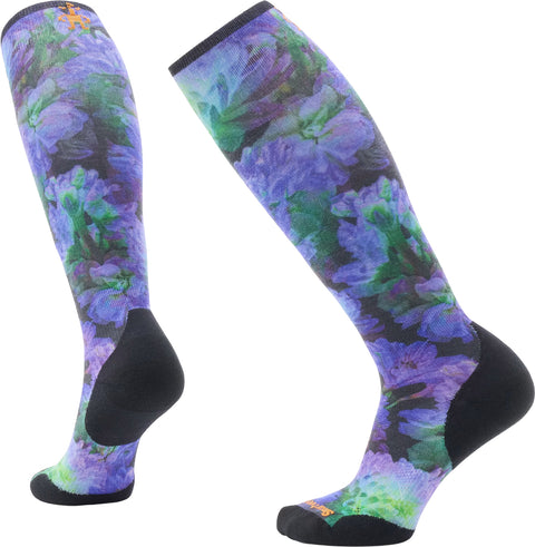 Smartwool Chaussettes de ski sous-genou coussin ciblé avec imprimé Electric Lotus - Femme