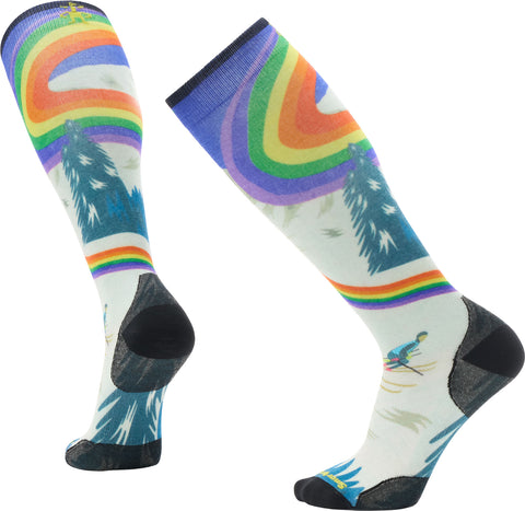Smartwool Ski Rainbow Trails Print Over The Calf Socks