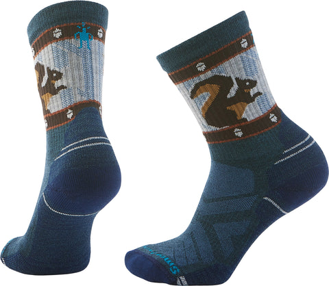 Smartwool Chaussettes mi-mollet de randonnée à coussin léger avec imprimé Squirrely - Femme