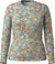 Smartwool T-shirt couche de base à col rond en mérinos Classic Thermal - Boîte en carton - Femme - Pacific Blue Floral