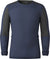 Smartwool Haut couche de base à col rond en mérinos Colorblock Intraknit Thermal - Homme - Deep Navy - Charcoal