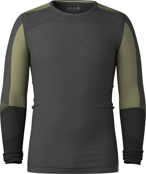 Smartwool Haut couche de base à col rond en mérinos Colorblock Intraknit Thermal - Homme