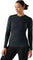 Smartwool T-shirt couche de base à col rond en mérinos 200 Intraknit - Femme - Charcoal - Zen Green