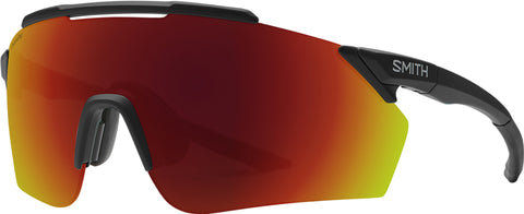 Smith Optics Lunettes de soleil Ruckus - Matte Black - Verres ChromaPop Red Mirror - Unisexe