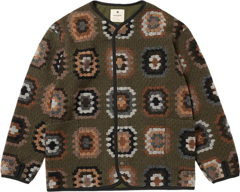 Snow Peak Cardigan en laine à tricot jacquard - Unisexe