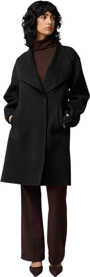SOIA & KYO Manteau à martingale décontracté en laine double face Suzie - Femme