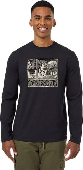 tentree T-shirt à manches longues Topography Stamp - Homme