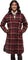 tentree Manteau long en flanelle épais - Femme - Deep Burgundy - Modern Plaid - Vintage White