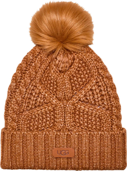 UGG Tuque en tricot torsadé avec pompon - Femme