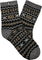 UGG Chaussettes quart Cressida Cozy - Femme - Black Multi Uggisle