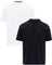 Vallier T-shirt en coton biologique Dalkey - Ensemble de deux - Homme - White - Black