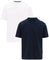 Vallier T-shirt en coton biologique Dalkey - Ensemble de deux - Homme - White - Navy