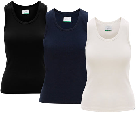 Vallier Camisole côtelée Monti - Lot de 3 - Femme