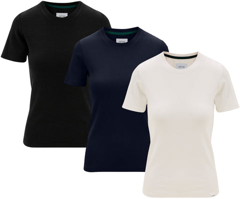 Vallier T-shirt côtelé Highland - Lot de 3 - Femme