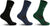 Vallier Chaussettes mi-mollet en nylon Alto - Lot de 3 - Unisexe - Black - Dark Navy - Vallier Green