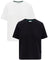 Vallier T-Shirt en coton biologique Villeray - Ensemble de deux - Femme - Arctic White - Intense Black