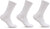 Vallier Chaussettes mi-mollet en coton côtelé Marollen Everyday - Lot de 3 - Unisexe - White