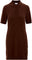 Vallier Robe polo légère à manches courtes en laine mérinos Shatin - Femme - Mocha