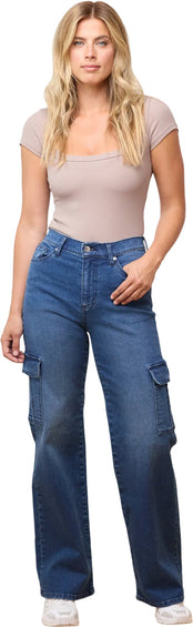 Yoga Jeans Jeans à coupe très évasée Lily Oxford Blue - Femme