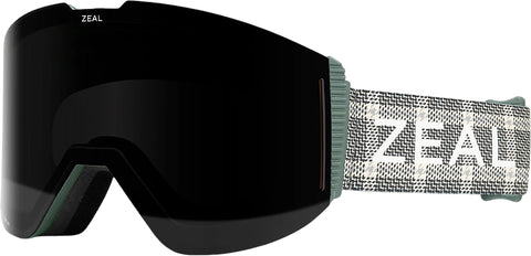 Zeal Optics Lunettes de ski Lookout RLs + ODT - Plaiditude - Verres Dark Grey avec Sky Blue Mirror