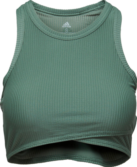 adidas Débardeur côtelé cache-cœur Yoga Studio - Femme